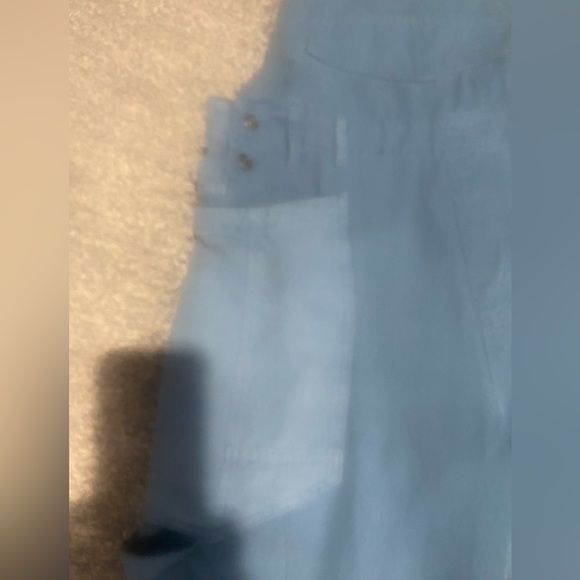 Free People Rayna Carpenter LIGHT BLUE Denim Overalls - Picture 5 of 6